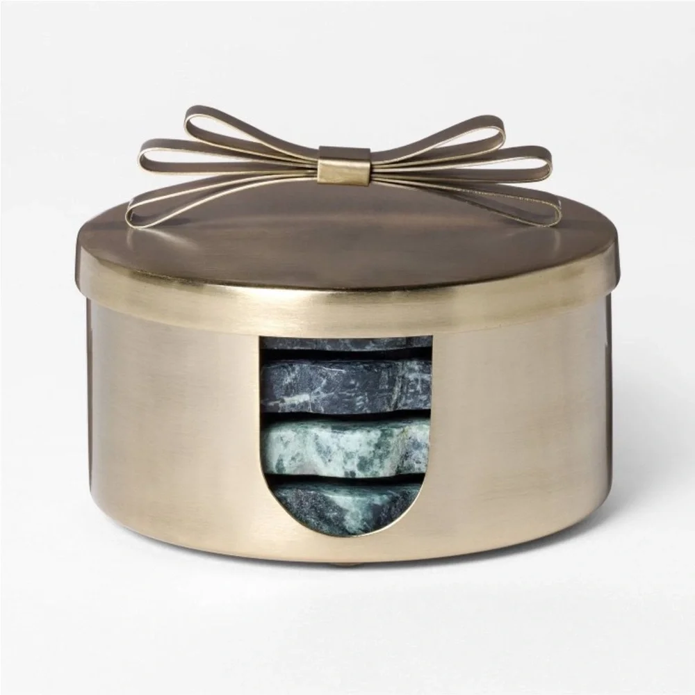 4pc Scallop Marble Coaster Set - Threshold designed with Studio McGee